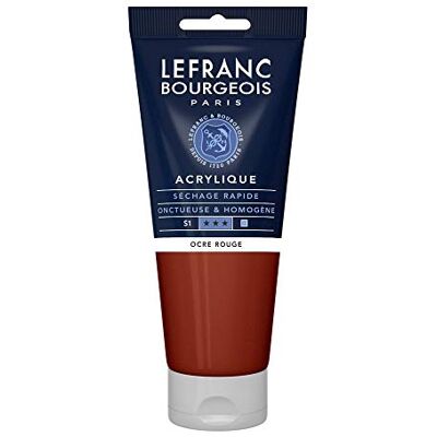 Lefranc Bourgeois 300429 fin akrylfärg – rödocker, 200 ml tub, vattenbaserad akrylfärg, snabbtorkande, ljusäkta, vattentät Lefranc Bourgeois 300429 fin akrylfärg – rödocker, 200 ml tub, vattenbaserad akrylfärg, snabbtorkande, ljusäkta, vattentät