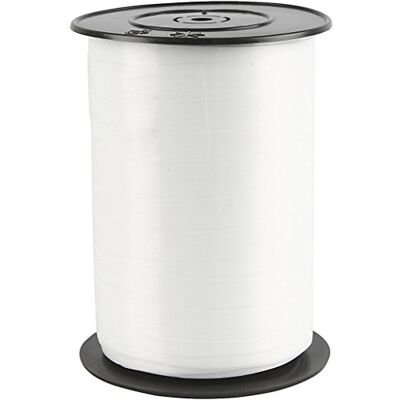 Creativ Presentsnöre, Vit, B: 10 mm, Blank, 250 M, 1 Rulle Creativ Presentsnöre, Vit, B: 10 mm, Blank, 250 M, 1 Rulle