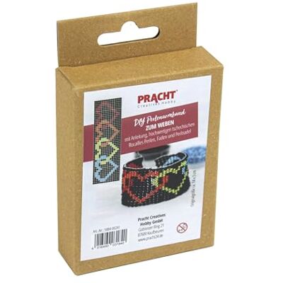 Pracht Creatives Hobby Pracht Creative hobby 5884-00241 – DIY pysselset för att designa ett hjärtpärlarmband, med svarta och färgglada Miyuki-pärlor, total storlek ca 14 x 3 cm Pracht Creatives Hobby Pracht Creative hobby 5884-00241 – DIY pysselset för att designa ett hjärtpärlarmband, med svarta och färgglada Miyuki-pärlor, total storlek ca 14 x 3 cm