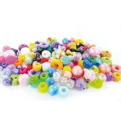 INNSPIRO Plastpärlor blandade former, ogenomskinlig flerfärgad, 500u. ca 13 mm. diam. int. 3,5 mm. påse INNSPIRO Plastpärlor blandade former, ogenomskinlig flerfärgad, 500u. ca 13 mm. diam. int. 3,5 mm. påse