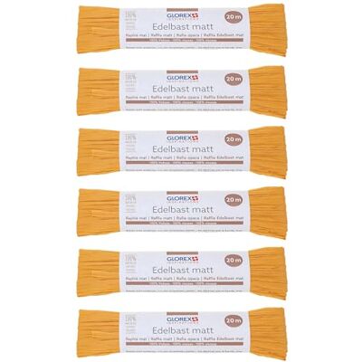 Glorex Fin raffia, rayon, gul, 6 x 20 m Glorex Fin raffia, rayon, gul, 6 x 20 m