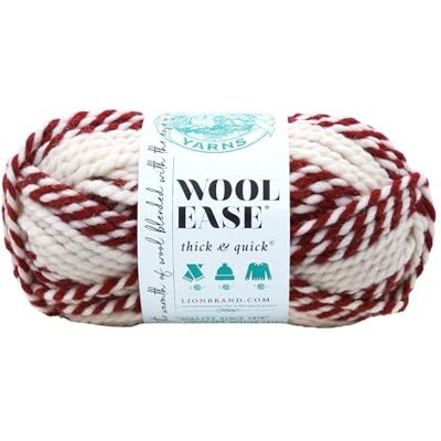 Lion Brand Yarn s akrylgarn, stark kvalitet, bra att bearbeta, 21,59 x 9,53 x 9,53 cm, röd beacon, 1 Lion Brand Yarn s akrylgarn, stark kvalitet, bra att bearbeta, 21,59 x 9,53 x 9,53 cm, röd beacon, 1