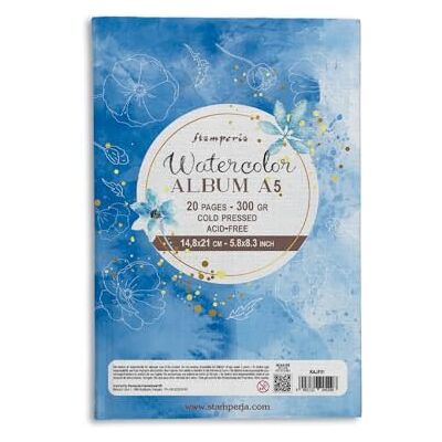 Stamperia Watercolour Album to Create and Store Watercolour Paintings, Sketches, and Other Water-Based Art (A5) Stamperia Watercolour Album to Create and Store Watercolour Paintings, Sketches, and Other Water-Based Art (A5)