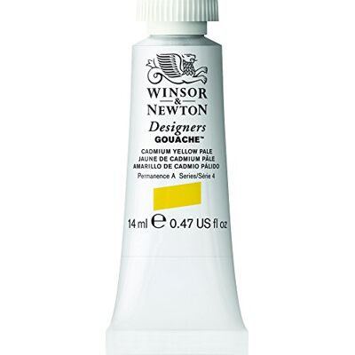 Winsor & Newton 8840480 Designer Gouache – kadmiumgul ljus, 14 ml rör – matt täckande gouachfärg, perfekt för gouakemalj, briljanta, ljusäkta färger med stor täckning Winsor & Newton 8840480 Designer Gouache – kadmiumgul ljus, 14 ml rör – matt täckande gouachfärg, perfekt för gouakemalj, briljanta, ljusäkta färger med stor täckning