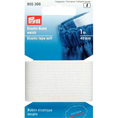 Prym 955396 elastiskt band mjukt 40 mm vitt Prym 955396 elastiskt band mjukt 40 mm vitt