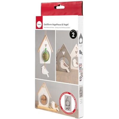 Rayher Silikonform Fågelhus & Fågel - DIY Verktyg Rayher Silikonform Fågelhus & Fågel - DIY Verktyg