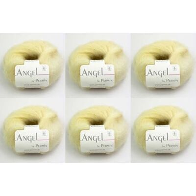 MARUSSIA 6 x ängel av Permin – lyxigt kid mohair-sidengarn (70/30) (121 limonade) MARUSSIA 6 x ängel av Permin – lyxigt kid mohair-sidengarn (70/30) (121 limonade)