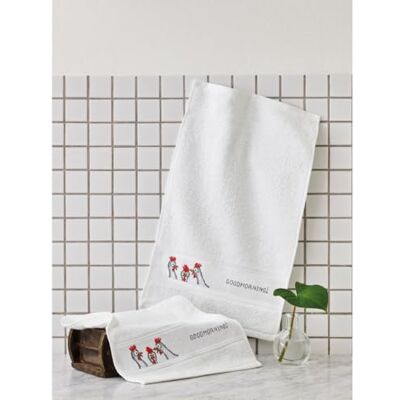 Permin handdukar korsstygn broderiförpackning God morgon 2 st räkningsmönster Permin handdukar korsstygn broderiförpackning God morgon 2 st räkningsmönster