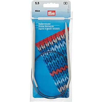 Prym 211362 rundsticksnålar ALU 60 cm 5,50 mm grå rundnål, aluminium, 5,5 mm Prym 211362 rundsticksnålar ALU 60 cm 5,50 mm grå rundnål, aluminium, 5,5 mm