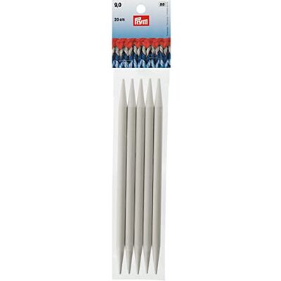 Prym 218651 sticknålar, plast, grå, 20 cm x 9 mm, 5 rader Prym 218651 sticknålar, plast, grå, 20 cm x 9 mm, 5 rader