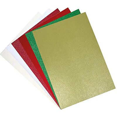 Sizzix Surfacez Cardstock Sheets A4 60PK (pärla och glitter festlig) Sizzix Surfacez Cardstock Sheets A4 60PK (pärla och glitter festlig)