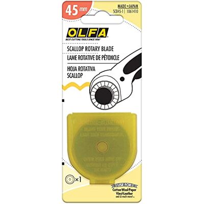 Olfa SCB45-1 roterande bladpåfyllning, 45 mm kammussla 1/Pkg, silver Olfa SCB45-1 roterande bladpåfyllning, 45 mm kammussla 1/Pkg, silver