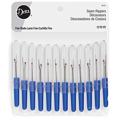 Dritz Seam Ripper Small Blade Sewing Tillbehör, 12 pack, ingen, blå Dritz Seam Ripper Small Blade Sewing Tillbehör, 12 pack, ingen, blå