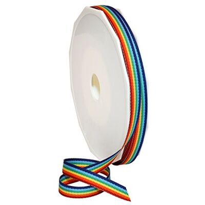 Morex Band 99502/20-815 grosgrain 3/8 tum x 20 YD polyester randiga regnbågsband för hantverk, grosgrain band pride dekorationer enhörningar gåvor för flickor, presentinslagningsband med stolthet Morex Band 99502/20-815 grosgrain 3/8 tum x 20 YD polyester randiga regnbågsband för hantverk, grosgrain band pride dekorationer enhörningar gåvor för flickor, presentinslagningsband med stolthet