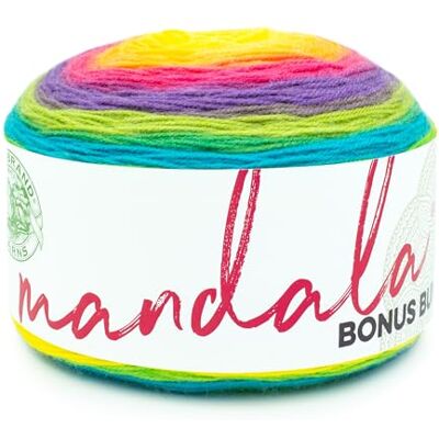 Lion Brand Yarn Mandala-garn, bonusbunt, garn för stickning, virkning och hantverk, 1 tårta, tomte (Gnome) Lion Brand Yarn Mandala-garn, bonusbunt, garn för stickning, virkning och hantverk, 1 tårta, tomte (Gnome)