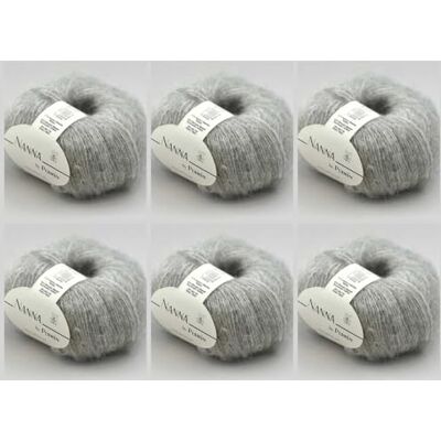 MARUSSIA 6 x Nanna av Permin – garn naturfärgat (alpacka, bomull, merino) (06 ljusgrå) MARUSSIA 6 x Nanna av Permin – garn naturfärgat (alpacka, bomull, merino) (06 ljusgrå)