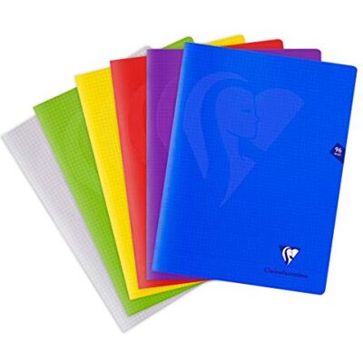 Clairefontaine 'Mimesys' häftad anteckningsbok, A4+, fyrkantig, 96 sidor – blandade färger, paket 10 Clairefontaine 'Mimesys' häftad anteckningsbok, A4+, fyrkantig, 96 sidor – blandade färger, paket 10
