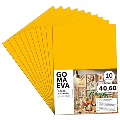 m-office Färgglada Eva-gummiark, Crepla Gummi för Scrapbooking, Skola, Kreativa Kartonger, Hantverk, Landskapstårtor, Skola eller Konstprojekt 40x60 cm – (Gul, 10 uds) m-office Färgglada Eva-gummiark, Crepla Gummi för Scrapbooking, Skola, Kreativa Kartonger, Hantverk, Landskapstårtor, Skola eller Konstprojekt 40x60 cm – (Gul, 10 uds)