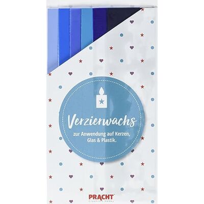 Pracht Creatives Hobby 7050-177 dekorativ växtplatta mix, 6 halvplattor, ca 200 x 50 x 0,5 mm, vaxplattor för modellering och dekoration av ljus, blå ton Pracht Creatives Hobby 7050-177 dekorativ växtplatta mix, 6 halvplattor, ca 200 x 50 x 0,5 mm, vaxplattor för modellering och dekoration av ljus, blå ton
