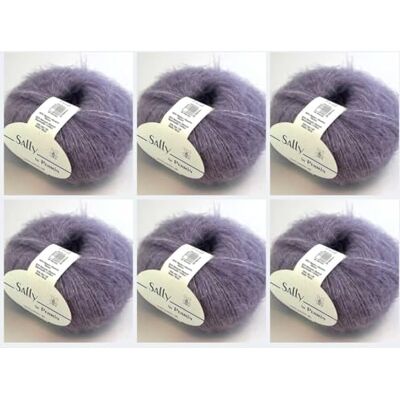MARUSSIA 6 x Sally by Permin – flygande garn av superfin alpacka, bomull och merino (175 m/50 g) (02 ljuslila) MARUSSIA 6 x Sally by Permin – flygande garn av superfin alpacka, bomull och merino (175 m/50 g) (02 ljuslila)