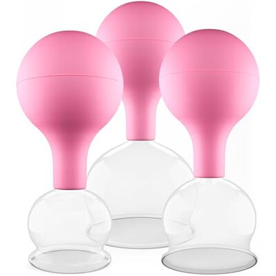 PULOX glasöglor set av äkta glas olika storlekar och färger (3-set stor, rosa) PULOX glasöglor set av äkta glas olika storlekar och färger (3-set stor, rosa)