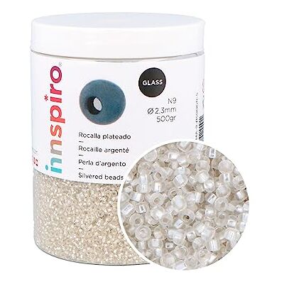INNSPIRO Silver rund glasskiva 2,3 mm, 500 g ca N9 INNSPIRO Silver rund glasskiva 2,3 mm, 500 g ca N9