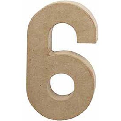 Creativ Create Crafts 26634 20 cm 1-del Papier Mache Nummer 6, Beige Creativ Create Crafts 26634 20 cm 1-del Papier Mache Nummer 6, Beige