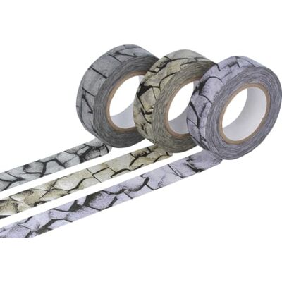 Classiky Set med 3 maskeringstejp washi flickor blandade färger 24 mm x 15 m. Classiky Set med 3 maskeringstejp washi flickor blandade färger 24 mm x 15 m.