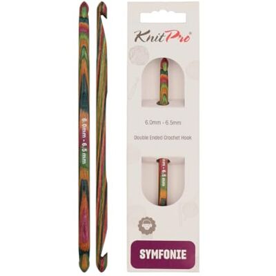 KnitPro K20728 Dubbelsidig virknål, trä, flerfärgad, 6–6,5 mm KnitPro K20728 Dubbelsidig virknål, trä, flerfärgad, 6–6,5 mm