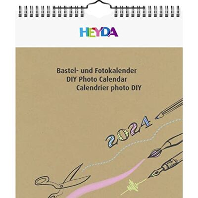 Heyda Hantverkskalender 2024, 1 ark = 1 månad, 21,5 x 24 cm, omslagsblad: natur, månadsblad: natur Heyda Hantverkskalender 2024, 1 ark = 1 månad, 21,5 x 24 cm, omslagsblad: natur, månadsblad: natur