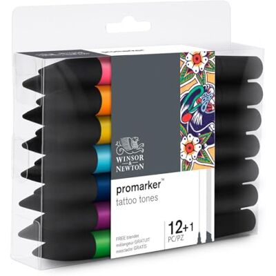 Winsor & Newton Grafiska Markörer, 13 stycken Winsor & Newton Grafiska Markörer, 13 stycken