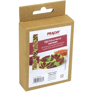 Pracht Creatives Hobby Pracht Creative hobby 5884-00251 – DIY pysselset för att designa ett blompärlarmband, med gröna och färgglada Miyuki-pärlor, total storlek ca 17,5 x 1,5 cm Pracht Creatives Hobby Pracht Creative hobby 5884-00251 – DIY pysselset för att designa ett blompärlarmband, med gröna och färgglada Miyuki-pärlor, total storlek ca 17,5 x 1,5 cm