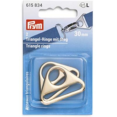 Prym 615834 Steg 30 mm nytt guld triangelring, zinklegering Prym 615834 Steg 30 mm nytt guld triangelring, zinklegering
