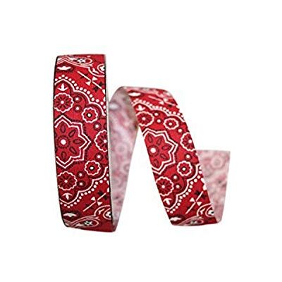 Reliant Ribbon 77263-065-05H Bandana West Band, röd, 18,8 cm x 20 meter Reliant Ribbon 77263-065-05H Bandana West Band, röd, 18,8 cm x 20 meter