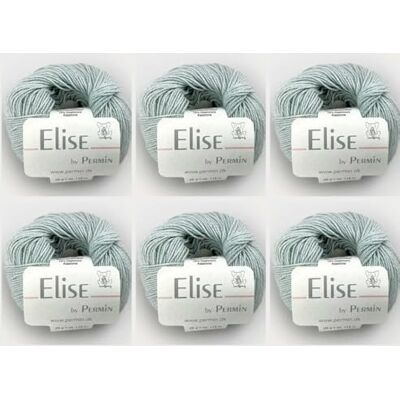 MARUSSIA 6 x Elise by Permin – lyxigt bomullsgarn (25 g/115 m) (17 mint) MARUSSIA 6 x Elise by Permin – lyxigt bomullsgarn (25 g/115 m) (17 mint)