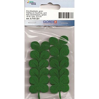 Glorex filtblad, flis, grön, (10 stycken) 3,5 cm Glorex filtblad, flis, grön, (10 stycken) 3,5 cm