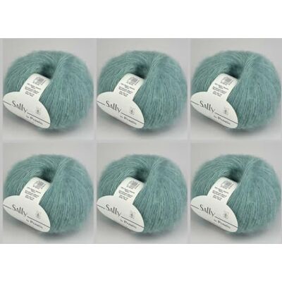 MARUSSIA 6 x Sally by Permin – flygande garn av superfin alpacka, bomull och merino (175 m/50 g) (09 atlantis) MARUSSIA 6 x Sally by Permin – flygande garn av superfin alpacka, bomull och merino (175 m/50 g) (09 atlantis)