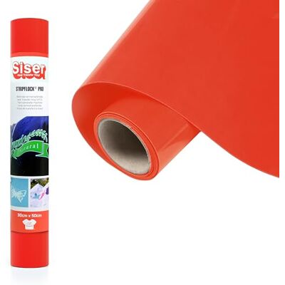 SISER ® Värmeöverförbar vinyl, fluo orange, 50 x 30 cm SISER ® Värmeöverförbar vinyl, fluo orange, 50 x 30 cm