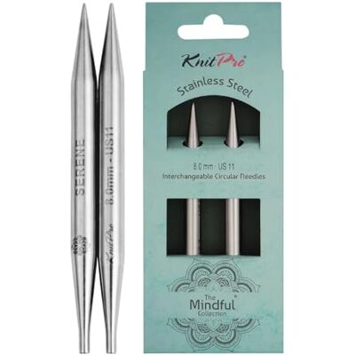 KnitPro utbytbara spetsar (13 cm, 8,00 mm) spetsar 1 set KnitPro utbytbara spetsar (13 cm, 8,00 mm) spetsar 1 set