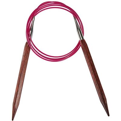 KnitPro 120 cm x 8 mm kubiska fasta cirkulära nålar, rosenträ KnitPro 120 cm x 8 mm kubiska fasta cirkulära nålar, rosenträ