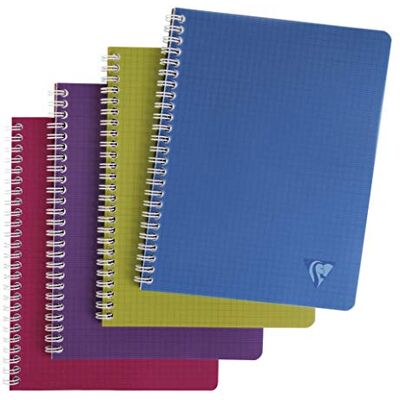 Clairefontaine 329725C LiniColour Collection intensiv uppsättning av 10 spiralanteckningsböcker – 17 x 22 cm – 100 små kvadratsidor – vitt papper 90 g – polypro-fodral – slumpmässiga färger intensiv Clairefontaine 329725C LiniColour Collection intensiv uppsättning av 10 spiralanteckningsböcker – 17 x 22 cm – 100 små kvadratsidor – vitt papper 90 g – polypro-fodral – slumpmässiga färger intensiv