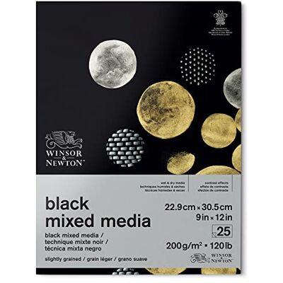 Winsor & Newton Svart papper 200G 23X31 cm 25 ark, NC, 23X31 Winsor & Newton Svart papper 200G 23X31 cm 25 ark, NC, 23X31