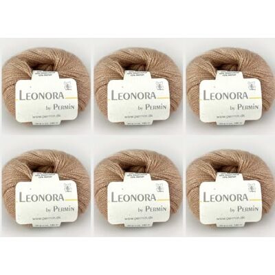 MARUSSIA 6 x Leonora av Permin – ädel sidenull-mohair-garn (04 beige) MARUSSIA 6 x Leonora av Permin – ädel sidenull-mohair-garn (04 beige)