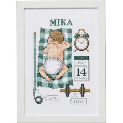 Permin korsstygn broderiförpackning Mika räkningsmönster Permin korsstygn broderiförpackning Mika räkningsmönster