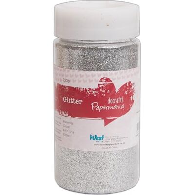 docrafts 250g stort glitterglas - Silverfärgat - Hantverksglitter docrafts 250g stort glitterglas - Silverfärgat - Hantverksglitter