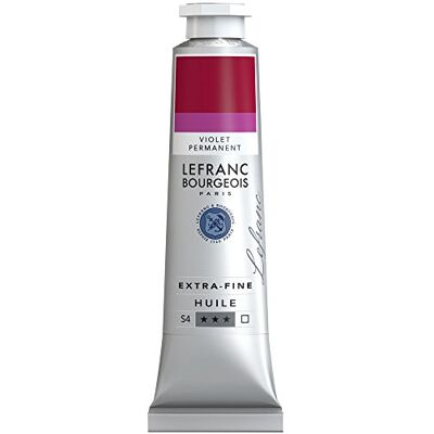 Lefranc Bourgeois 405068 extra fin oljefärg i konstnärskvalitet tillverkad av högkvalitativa pigment, levande färger, hög ljusäkthet, 40 ml tub – permanent lila Lefranc Bourgeois 405068 extra fin oljefärg i konstnärskvalitet tillverkad av högkvalitativa pigment, levande färger, hög ljusäkthet, 40 ml tub – permanent lila
