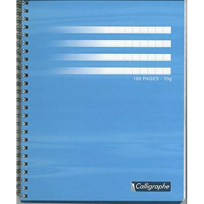 Clairefontaine Calligraphe 203C Set med 5 broschyrer, toilerade ryggbroschyrer (ett varumärke från ) 17 x 22 cm 192 sidor med stora rutor vitt papper 70 g lackerat omslag slumpmässiga färger Clairefontaine Calligraphe 203C Set med 5 broschyrer, toilerade ryggbroschyrer (ett varumärke från ) 17 x 22 cm 192 sidor med stora rutor vitt papper 70 g lackerat omslag slumpmässiga färger