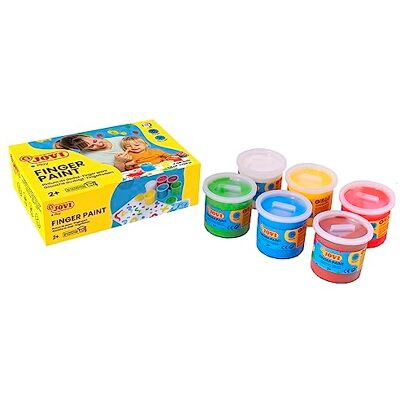 Jovi Fingerfärg – 6 olika färger på 125 ml – glutenfri, lätt att rengöra från 2 år (P560S) Jovi Fingerfärg – 6 olika färger på 125 ml – glutenfri, lätt att rengöra från 2 år (P560S)
