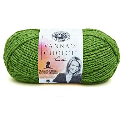 Lion Brand Yarn Vanna's Choice Aran viktgarn för stickning, virkning och pyssel, Kelly Green, 1-pack Lion Brand Yarn Vanna's Choice Aran viktgarn för stickning, virkning och pyssel, Kelly Green, 1-pack
