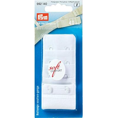 Prym Vit 3 x 2 krokar (40 mm) BH-förlängare 1 st Prym Vit 3 x 2 krokar (40 mm) BH-förlängare 1 st